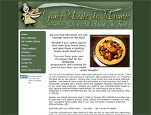 Tablet Screenshot of lynnsmealsinminutes.com